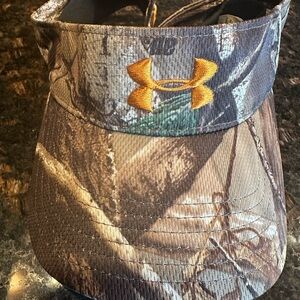 Under Armour Woodland Camo Visor with Gold Logo
